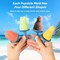 4-Piece Silicone Popsicle Mold Set – DIY Ice Cream & Frozen Treats with Easy-Release, Drip Tray & Reusable Sticks (Green, WinterWonder Pops)